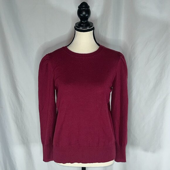 Marled - Cashmere Sweater Puffy Shoulders M - Picture 1 of 6
